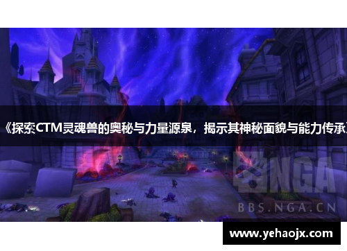 《探索CTM灵魂兽的奥秘与力量源泉，揭示其神秘面貌与能力传承》